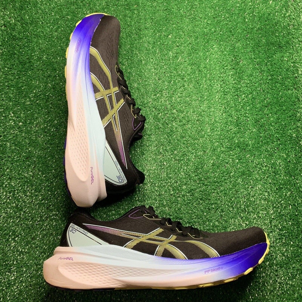 Asics Gel Kayano 30 Women’s Size 8 Wide ‘Black/Glow yellow’ Running Shoes